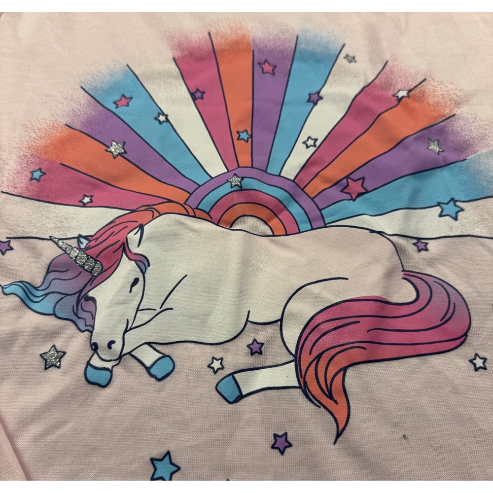 Wonder Nation Girls Unicorn Rainbow Long Sleeve Shirt XL (14-16)‎
